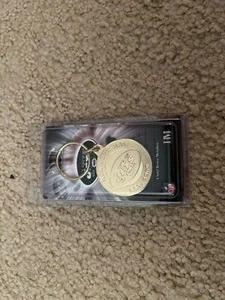 NEW YORK JETS NFL LICENSED HIGHLAND MINT SOLID BRONZE KEYCHAIN NIP - Picture 1 of 3