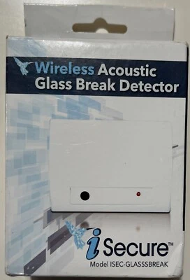(BRAND NEW) NAPCO iSecure ISEC-GLASSBREAK Wireless Acoustic Glass Break Detector - Image 1 of 3