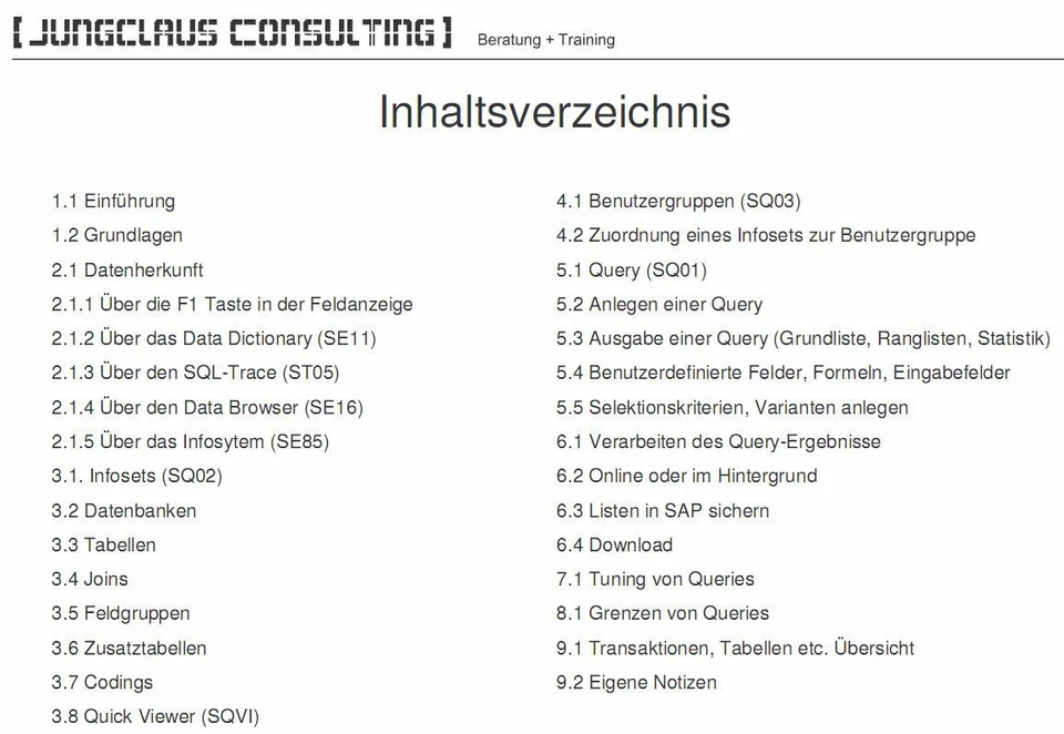 SAP R/3 ABAP-Query Schulung/Schulungsunterlagen mit Rg. - Bild 1 von 1