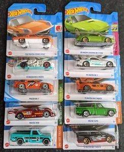 Hot Wheels Mazda Bundle (Job Lot Of 10): RX7, MX5, Cosmos, Repu, 787 - Picture 1 of 5