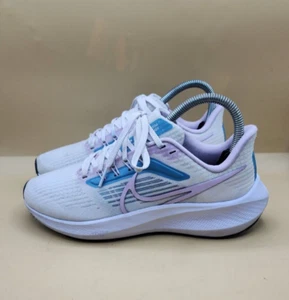 Nike Womens Air Zoom Pegasus Running Shoes Size 6 DZ4445-100 White/ PURPLE - Picture 1 of 11