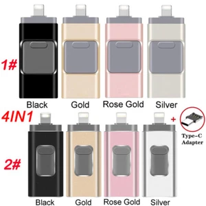 2TB 1TB 4in1 USB3.0 Flash Drive Memory Pen Stick OTG Type-c Fr iPhone Android PC - Afbeelding 1 van 20