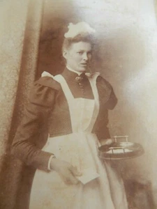 VICTORIAN MAID  & SERVANTS  BONTOFT OF ILKLEY PHOTO   SUPER SOCIAL HISTORY  - Picture 1 of 4