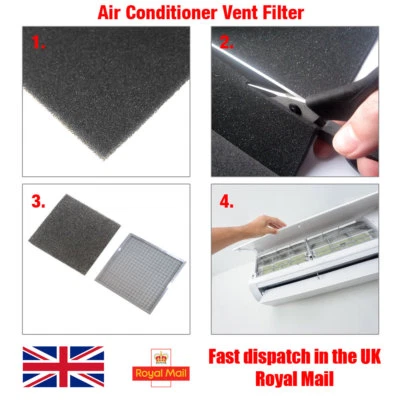 Dust Filter Foam Sheet, Air Conditioner Purifier 3mm Thick, 25cm x 25cm (625cm²) - Image 1 of 4