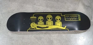 Alien Workshop Skateboard Deck Abduction - New - Black & Gold Graphic, Blue Top - Picture 1 of 7