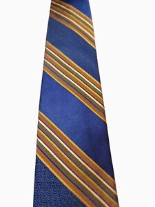 Robert Talbott Best of Class Krawattenstreifen in Marineblau, braun, gold, cremefarben, grün, neu ohne Etikett
