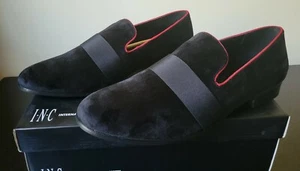 INC International Concepts Kaizer Black Velvet Mens Slip On Shoes 11.5 M - Picture 1 of 4