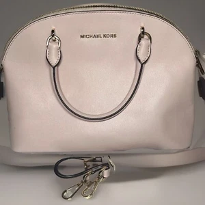 Michael Kors Cindy MK LG Bag Powder Blush Pink Leather - Picture 1 of 5