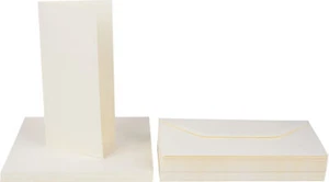 50 Tarjetas Dobles con 50 Sobres DIN Largo 21x10 cm Cartas - Imagen 1 de 4