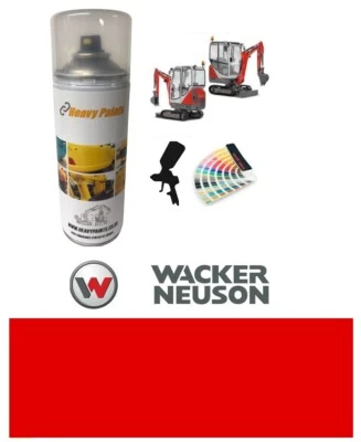 Wacker Neuson Digger Red Paint High Endurance Enamel Paint 400ml Aerosol