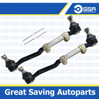2 Inner Tie Rod End +2 Outer Tie Rod End for Toyota Hilux Ute 4x4 IFS 1985-2005 - image 1 of 2