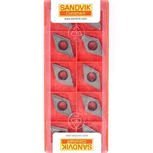 10 SANDVIK DCMT 11T304-UF - Grade 525 CNC Lathe Uncoated Cermet Turning Inserts - Picture 1 of 10