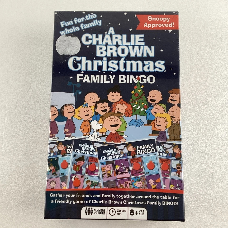 a Charlie Brown Christmas Family Bingo Snoopy Approved Board Game Peanuts Gang