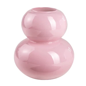 SANDRA RICH "Posh Ring" Glasvase 19cm rosa PINK. Blumenvase Tischvase Deko Vase  - Bild 1 von 2