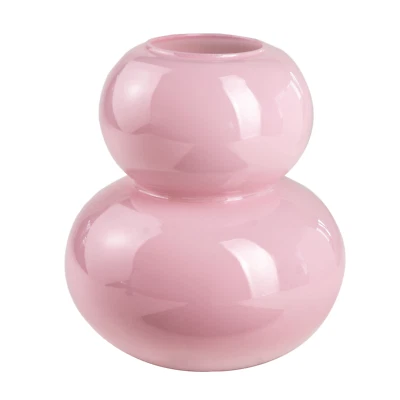 SANDRA RICH "Posh Ring" Glasvase 19cm rosa PINK. Blumenvase Tischvase Deko Vase  - Bild 1 von 2