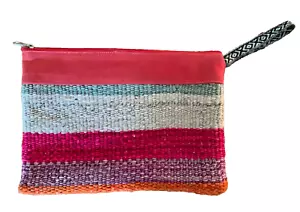 Kulturtasche, -beutel, Täschchen aus buntem peruanischen Webstoff, Fair Trade - Bild 1 von 4