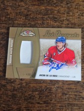 2015-16 FLEER SHOWCASE HOT PROSPECTS RPA #163 JACOB DE LA ROSE /499 CANADIENS