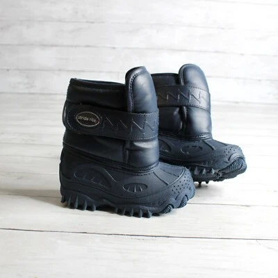 Botas de nieve de invierno Stride Rite azul marino para niños pequeños talla 7 forradas de piel aisladas Foto 1 de 4