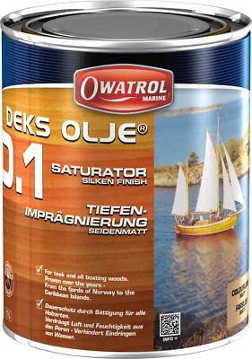 OWATROL D1 Deks Olje Holzsättiger Yacht Teaköl Holzschutz Imprägnierung 1 Liter