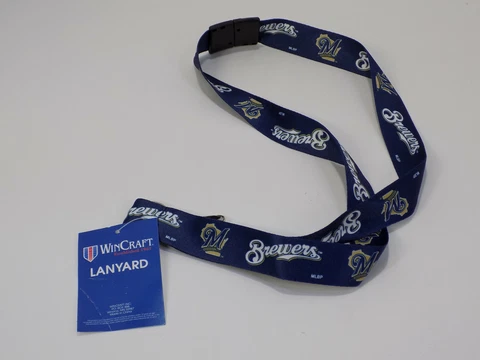 Milwaukee Brewers MLB Lanyard Clip Neck Tag Keychain for ID Keys Ticket Holder Cover