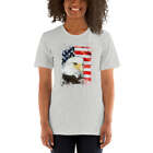 Kurzarmiges Unisex-Damen-T-Shirt American Eagle Flagge