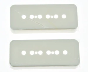 Set of 2 Soap bar Guitar Pickup Covers P90 Pickup Cover White fits Les Paul - Picture 1 of 3