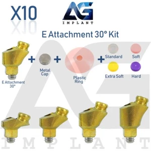 Kit 10 Angoli 30° E Attacco Titanio Sistema Protesico Int Esagonale 2,42mm - Foto 1 di 9