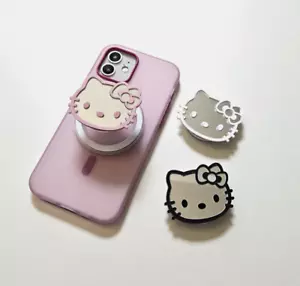 Poignée PopSocket Miroir Magnétique Hello Kitty - Miroir Véritable Compatible Magsafe - Photo 1 sur 10