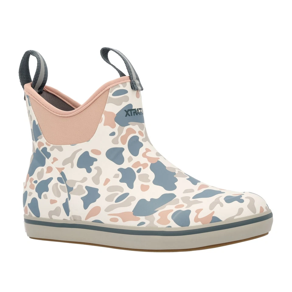 XTRATUF Women's 6” Ankle Deck Boot Ivory Duck Camo - XWAB4DC Ivory Duck Camo