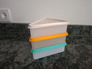 Tupperware "Drei-Eck" Sandwich-, Kuchen-Box 3er-Set - Bild 1 von 3