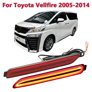 2 PCS Full LED Rear Bumper Reflector Lights Kit For Toyota Vellfire 2005-2014 - Picture 1 of 7