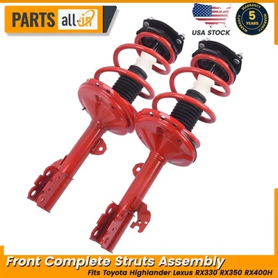 Front Complete Struts Assembly For Toyota Highlander Lexus RX330 RX350 RX400H - Image 1 of 4