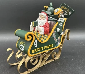 Vintage 2002 Christmas Green Bay Packers Brett Favre Santa Schlitten A0637 selten - Bild 1 von 7