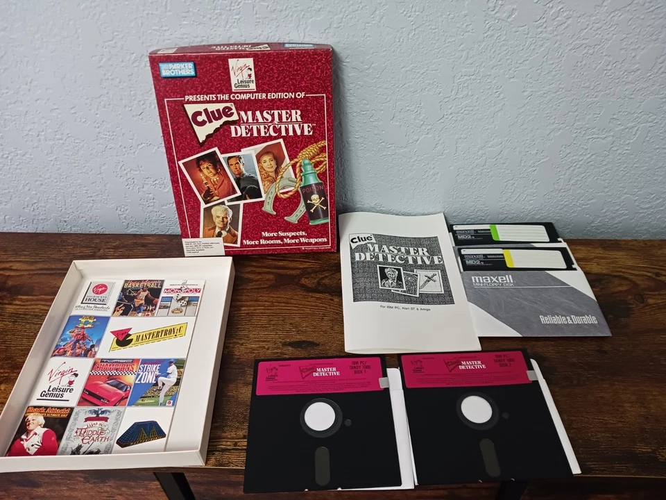 Vintage Clue Master Detective for IBM PC, Tandy 1000 (Floppy DISC, 1989) - Image 1 of 4
