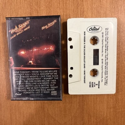 Bob Seger Nine Tonight Cassette Tape - 1981 Capitol Records -  Live Album Foto 1 de 4