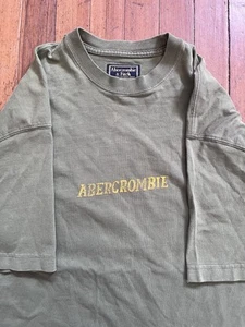 Camicia Costa Rica vintage anni 90 Abercrombie & Fitch verde sbiadito oversize piccola - Foto 1 di 7