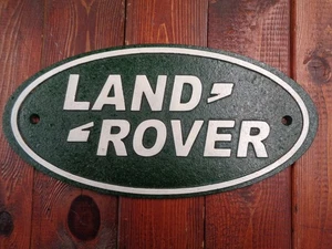 LARGE Land Rover Sign Cast   14" x 7" Superb Gift not enamel #cm - Picture 1 of 3
