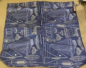 Vineyard Vines NWT Cape Cod 100% Silk Pocket Square Navy Blue & White - Picture 1 of 4