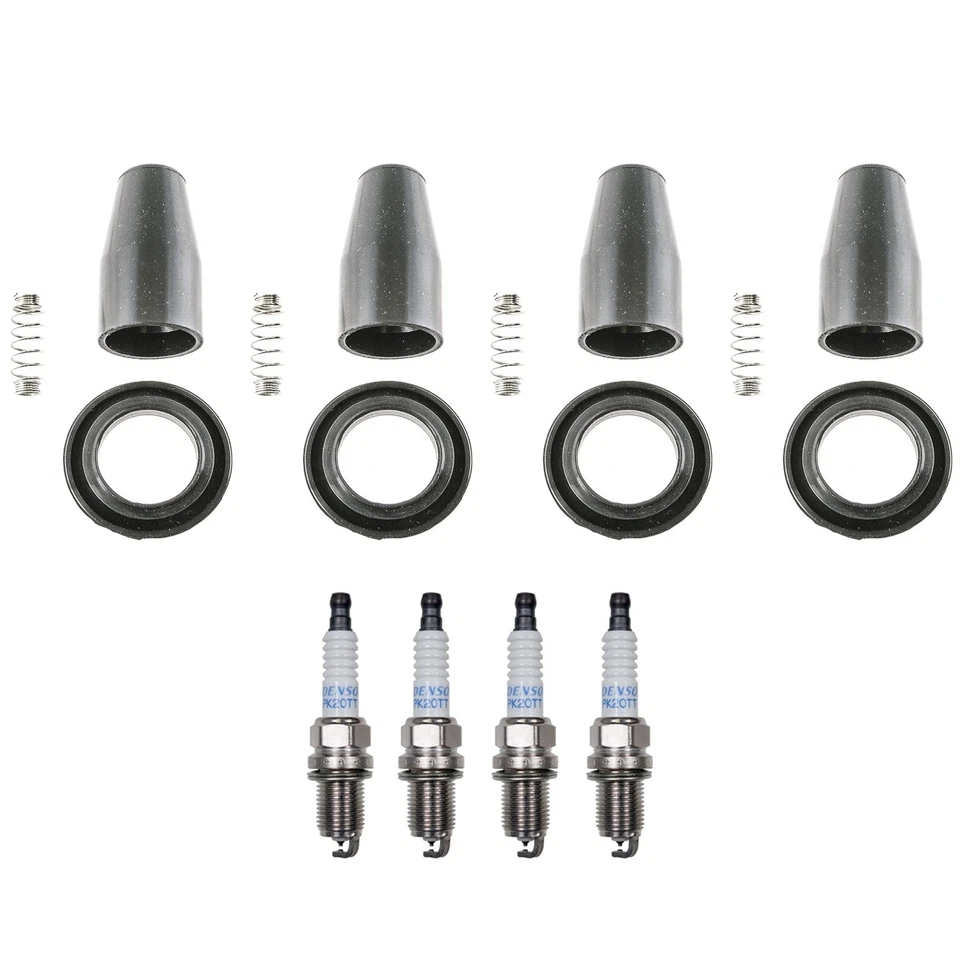 Denso 4 Platinum TT Spark Plugs 4 Coil Boots Kit for Chevrolet Cruze Sonic L4 - Image 1 of 1