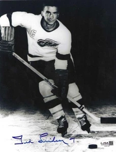 Autographed 8X10 TED LINDSAY Detroit Red Wings Photo w/ JSA COA - Picture 1 of 1