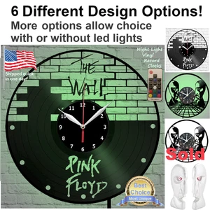 Pink Floyd The Wall vinyl record wall clock w/wo LED back light CD t shirt art - Picture 1 of 15