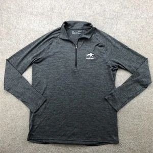 Under Armour Pullover Mens Medium Gray Keeneland HeatGear 1/4 Zip Athletic - Picture 1 of 9