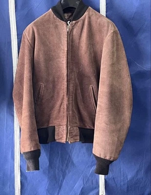 Men's Wear Schott Schott suede bomber jacket brown made in America - Image 1 of 3