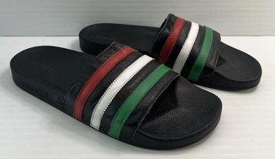 Raro Adidas Adilette Cuero Slides Italia Colores Hombre Talla 13. Foto 1 de 4