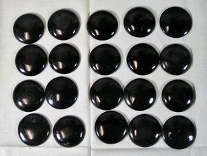 Black Onyx Cabochon Jewelry Parts, NOS 20 pcs. - Picture 1 of 5