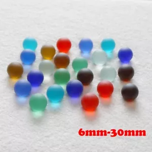 Glass Beads Marbles 6mm-30mm Decorative Sphere Colorful Frosted Glass Balls - Picture 1 of 23