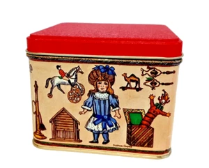 Prensa Popurrí Navidad Caja de Lata 4.5" Cuadrada con Juguetes de Navidad en Caja De Colección - Imagen 1 de 18