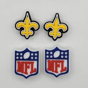 NFL New Orleans Saints Football Team For Crocs Shoe Charms Jibbitz - 4 pieces - Picture 1 of 1
