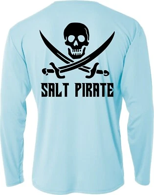 Long sleeve performance UPF 50 microfiber fishing shirt SALT PIRATE - Image 1 of 3