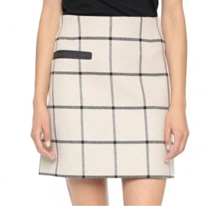 Tory Burch Runway Windowpane Plaid Side Pocket Skirt Size 2 - Picture 1 of 12